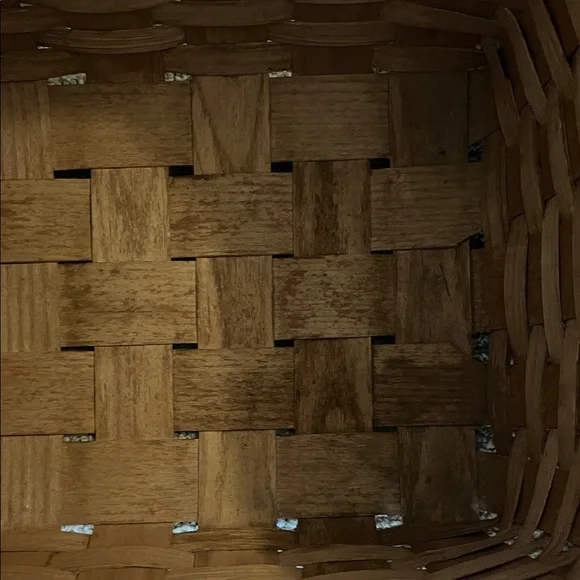 Basketville Putney Vermont Vintage Rustic Tan Woven Storage Picnic Basket - Picture 6 of 16